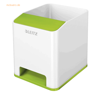 Leitz Stifteköcher Wow Duo Colour Sound weiß/grün Leitz Stifteköcher Wow Duo Colour Sound weiß/grün
