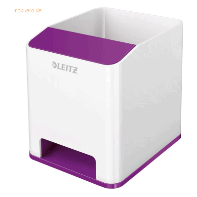 Leitz Stifteköcher Wow Duo Colour Sound weiß/violett Leitz Stifteköcher Wow Duo Colour Sound weiß/violett