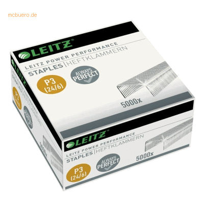 10 x Leitz Heftklammern Power Performance P3 24/6mm VE=5000 Stück 10 x Leitz Heftklammern Power Performance P3 24/6mm VE=5000 Stück