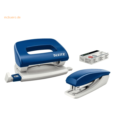 Leitz Schreibtisch-Set Heftgerät+Locher blau Leitz Schreibtisch-Set Heftgerät+Locher blau