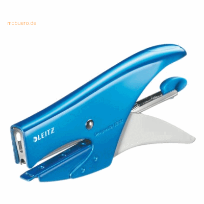 Leitz Heftzange Wow Heftleistung 15 Blatt blau metallic Leitz Heftzange Wow Heftleistung 15 Blatt blau metallic