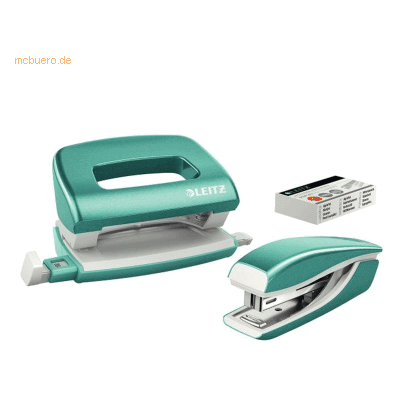 Leitz Schreibtisch-Set Nexxt Wow Heftgerät+Locher eisblau Leitz Schreibtisch-Set Nexxt Wow Heftgerät+Locher eisblau