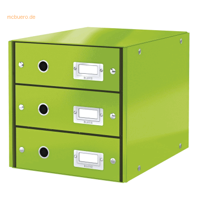 Leitz Schubladenset Click & Store Wow 3 Schubladen Graukarton grün Leitz Schubladenset Click & Store Wow 3 Schubladen Graukarton grün