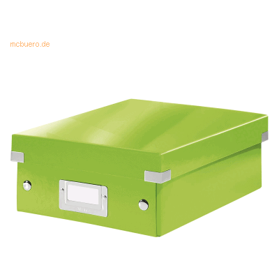 Leitz Organisationsbox Click & Store Wow Klein Graukarton grün Leitz Organisationsbox Click & Store Wow Klein Graukarton grün