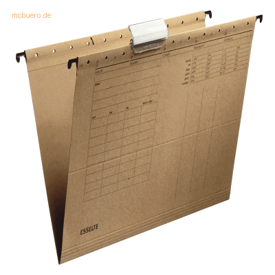 25 x Esselte Hängemappe A4 230g/qm Karton naturbraun 25 x Esselte Hängemappe A4 230g/qm Karton naturbraun