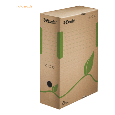 25 x Esselte Archiv-Box ECO 100 mm Karton naturbraun 25 x Esselte Archiv-Box ECO 100 mm Karton naturbraun