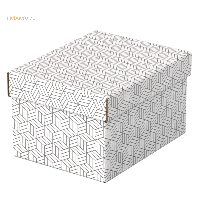 Esselte Aufbewahrungsbox Home Klein mit Deckel Wellpappe VE=3 Stück we Esselte Aufbewahrungsbox Home Klein mit Deckel Wellpappe VE=3 Stück we