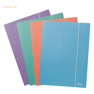 4 x Esselte Eckspannermappe Colour'Breeze A4 Karton sortiert 4 x Esselte Eckspannermappe Colour'Breeze A4 Karton sortiert