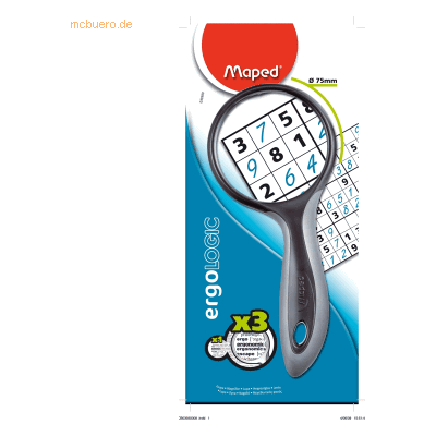 Maped Lupe Ergologic Soft-Touch Griff 75mm Maped Lupe Ergologic Soft-Touch Griff 75mm