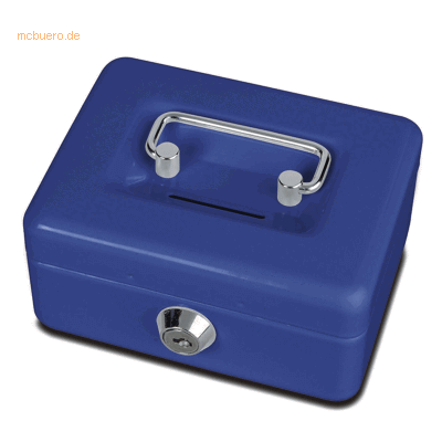 Maul Geldkassette mit Münzeinwurf 12,5x9,5x6,0 cm blau Maul Geldkassette mit Münzeinwurf 12,5x9,5x6,0 cm blau