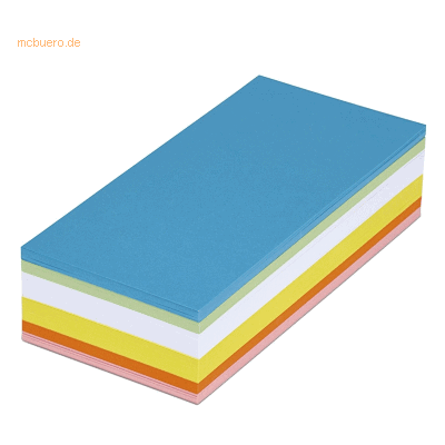 MAUL Moderationskarten Rechteck 95x205mm sortiert VE=250 stück MAUL Moderationskarten Rechteck 95x205mm sortiert VE=250 stück