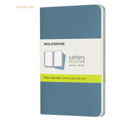 Moleskine Notizheft Cahier Pocket A6 blanko Kartoneinband VE=3 Stück l Moleskine Notizheft Cahier Pocket A6 blanko Kartoneinband VE=3 Stück l