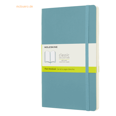 Moleskine Notizbuch Large A5 blanko Softcover riffblau Moleskine Notizbuch Large A5 blanko Softcover riffblau