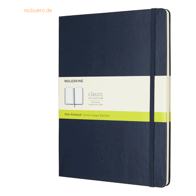 Moleskine Notizbuch XL 19x25cm blanko Hardcover 96 Blatt saphir Moleskine Notizbuch XL 19x25cm blanko Hardcover 96 Blatt saphir