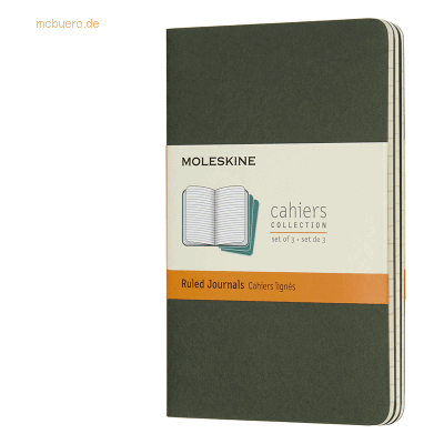 Moleskine Notizheft Cahier Pocket A6 liniert Kartoneinband VE=3 Stück Moleskine Notizheft Cahier Pocket A6 liniert Kartoneinband VE=3 Stück