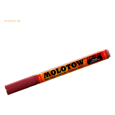 Molotow Permanentmarker One4All 127 HS-CO nachfüllbar 1,5mm burgundrot Molotow Permanentmarker One4All 127 HS-CO nachfüllbar 1,5mm burgundrot
