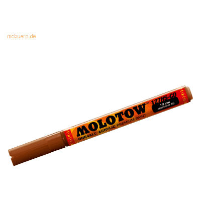 Molotow Permanentmarker One4All 127 HS-CO nachfüllbar 1,5mm haselnussb Molotow Permanentmarker One4All 127 HS-CO nachfüllbar 1,5mm haselnussb