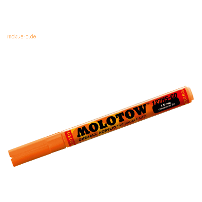 Molotow Permanentmarker One4All 127 HS-CO nachfüllbar 1,5mm neonorange Molotow Permanentmarker One4All 127 HS-CO nachfüllbar 1,5mm neonorange