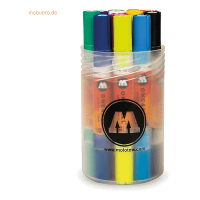 Molotow Permanentmarker One4All Acrylic Twin Basic-Set 1 1,5 und 4mm V Molotow Permanentmarker One4All Acrylic Twin Basic-Set 1 1,5 und 4mm V
