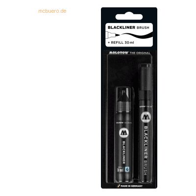 Molotow Schreibgeräteset Blackliner Brush&Refill 1x Brush/1x Refill 30 Molotow Schreibgeräteset Blackliner Brush&Refill 1x Brush/1x Refill 30