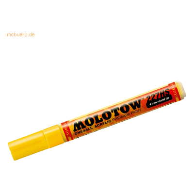Molotow Permanentmarker One4All 227 HS nachfüllbar 4mm zinkgelb Molotow Permanentmarker One4All 227 HS nachfüllbar 4mm zinkgelb