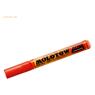 Molotow Permanentmarker One4All 227 HS nachfüllbar 4mm verkehrsrot Molotow Permanentmarker One4All 227 HS nachfüllbar 4mm verkehrsrot