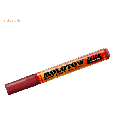 Molotow Permanentmarker One4All 227 HS nachfüllbar 4mm burgundrot Molotow Permanentmarker One4All 227 HS nachfüllbar 4mm burgundrot