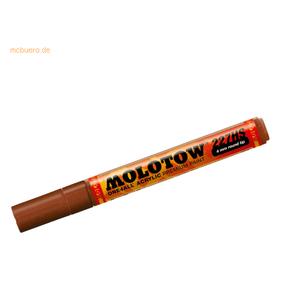 Molotow Permanentmarker One4All 227 HS nachfüllbar 4mm haselnussbraun Molotow Permanentmarker One4All 227 HS nachfüllbar 4mm haselnussbraun