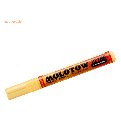 Molotow Permanentmarker One4All 227 HS nachfüllbar 4mm vanille pastell Molotow Permanentmarker One4All 227 HS nachfüllbar 4mm vanille pastell