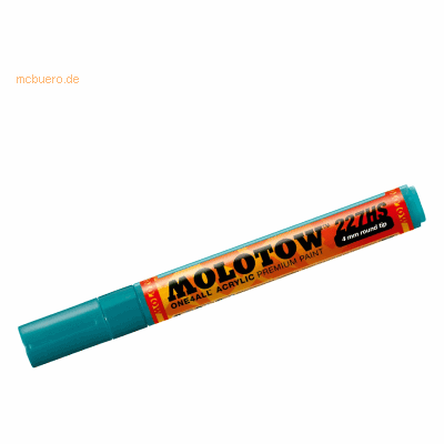 Molotow Permanentmarker One4All 227 HS nachfüllbar 4mm lagunenblau Molotow Permanentmarker One4All 227 HS nachfüllbar 4mm lagunenblau