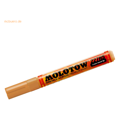 Molotow Permanentmarker One4All 227 HS nachfüllbar 4mm ockerbraun hell Molotow Permanentmarker One4All 227 HS nachfüllbar 4mm ockerbraun hell