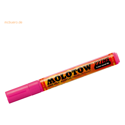 Molotow Permanentmarker One4All 227 HS nachfüllbar 4mm neonpink fluore Molotow Permanentmarker One4All 227 HS nachfüllbar 4mm neonpink fluore