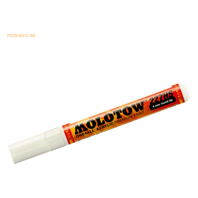 Molotow Permanentmarker One4All 227 HS nachfüllbar 4mm naturweiß Molotow Permanentmarker One4All 227 HS nachfüllbar 4mm naturweiß