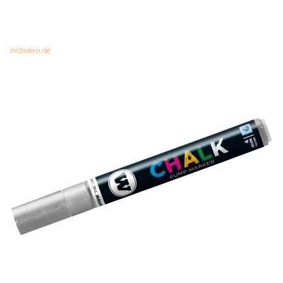 Molotow Windowmarker Pump Marker Chalk nachfüllbar 4mm metallic silber Molotow Windowmarker Pump Marker Chalk nachfüllbar 4mm metallic silber