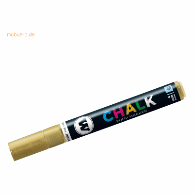 Molotow Windowmarker Pump Marker Chalk nachfüllbar 4mm metallic gold Molotow Windowmarker Pump Marker Chalk nachfüllbar 4mm metallic gold