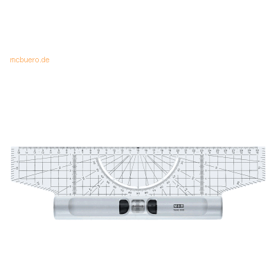 M+R Roll-Lineal 30cm Acrylgals Winkelmesser Lupe M+R Roll-Lineal 30cm Acrylgals Winkelmesser Lupe