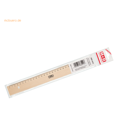 10 x M+R Lineal 30cm Buche Metalleinlage 10 x M+R Lineal 30cm Buche Metalleinlage