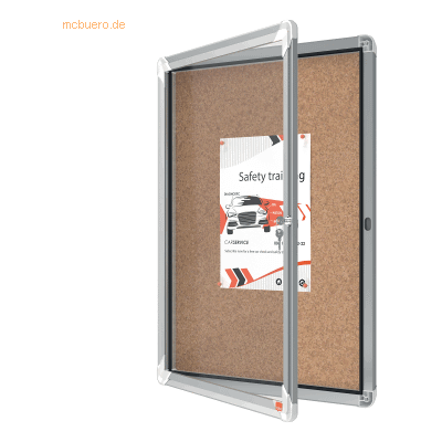 Nobo Schaukasten Innenbereich Kork Tür Sicherheitsglas 4xA4 kork Nobo Schaukasten Innenbereich Kork Tür Sicherheitsglas 4xA4 kork