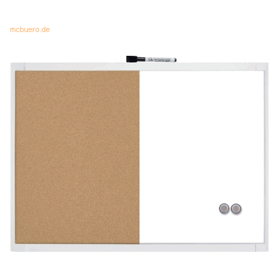 Nobo Kombitafel Aluminiumrahmen magnetisch/Kork 585x430mm kork/weiß Nobo Kombitafel Aluminiumrahmen magnetisch/Kork 585x430mm kork/weiß