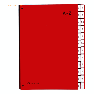 Pagna Pultordner A-Z Color-Einband rot Pagna Pultordner A-Z Color-Einband rot