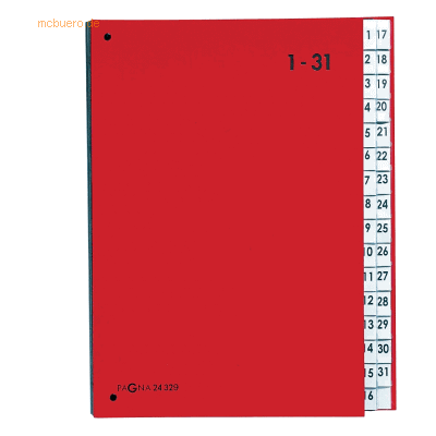 Pagna Pultordner 1-31 Color-Einband rot Pagna Pultordner 1-31 Color-Einband rot