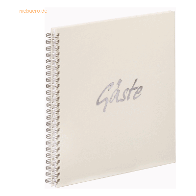 Pagna Gästebuch - 31x32 cm - 40 Seiten - Creme - Elegantes Spiralalbum Pagna Gästebuch - 31x32 cm - 40 Seiten - Creme - Elegantes Spiralalbum