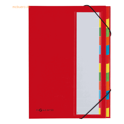 Pagna Ordnungsmappe A4 12 Fächer PP rot Pagna Ordnungsmappe A4 12 Fächer PP rot