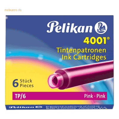 10 x Pelikan Tintenpatrone 4001 TP/6 pink Etui mit 5 Patronen 10 x Pelikan Tintenpatrone 4001 TP/6 pink Etui mit 5 Patronen