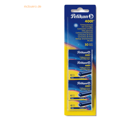 Pelikan Tintenpatrone 4001 TP/6 königsblau Blister Inhalt 5 Stück Pelikan Tintenpatrone 4001 TP/6 königsblau Blister Inhalt 5 Stück
