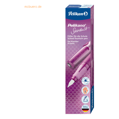 Pelikan Füllhalter Pelikano P481L L Linkshänder M Stardust pink glitze Pelikan Füllhalter Pelikano P481L L Linkshänder M Stardust pink glitze