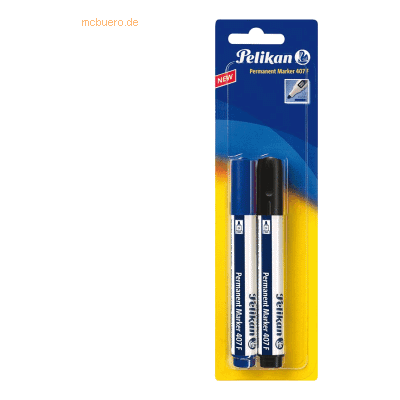 10 x Pelikan Permanent Marker 407F blau/schwarz 1,5mm Blister 10 x Pelikan Permanent Marker 407F blau/schwarz 1,5mm Blister