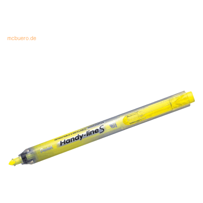 12 x Pentel Textmarker Handy-Line S mit Druckmechanik 0,8-3,8mm gelb 12 x Pentel Textmarker Handy-Line S mit Druckmechanik 0,8-3,8mm gelb