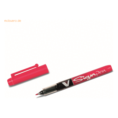 12 x Pilot Faserschreiber V Sign Pen 0,6mm Rundspitze rot 12 x Pilot Faserschreiber V Sign Pen 0,6mm Rundspitze rot