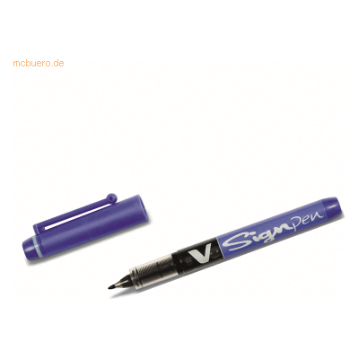 12 x Pilot Faserschreiber V Sign Pen 0,6mm Rundspitze blau 12 x Pilot Faserschreiber V Sign Pen 0,6mm Rundspitze blau